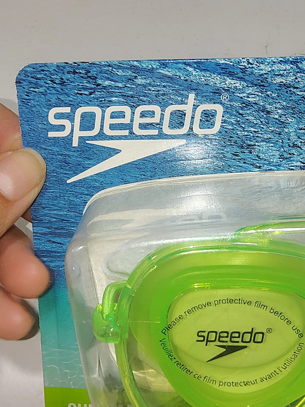 Speedo Kid's Sunny Vibes Pop Sunglass Style Green Glow Swim Goggles Ages 3-6